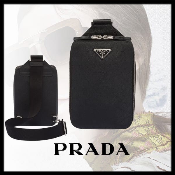  【プラダ PRADA】コレクション ブリック サフィアーノレザー バッグ 2VZ106_9Z2_F0002_V_OOO